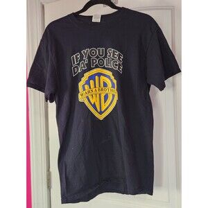 VTG If You See Da’ Police Warn A Brother T Shirt Unisex M WB Parody Funny